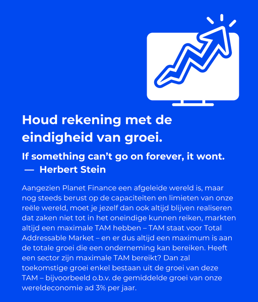 Beginnende Beleggers, houd rekening met de eindigheid van groei.