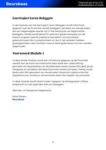 Leren Beleggen (Module 1)