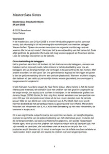 Masterclass Introductie Moats (Notes)